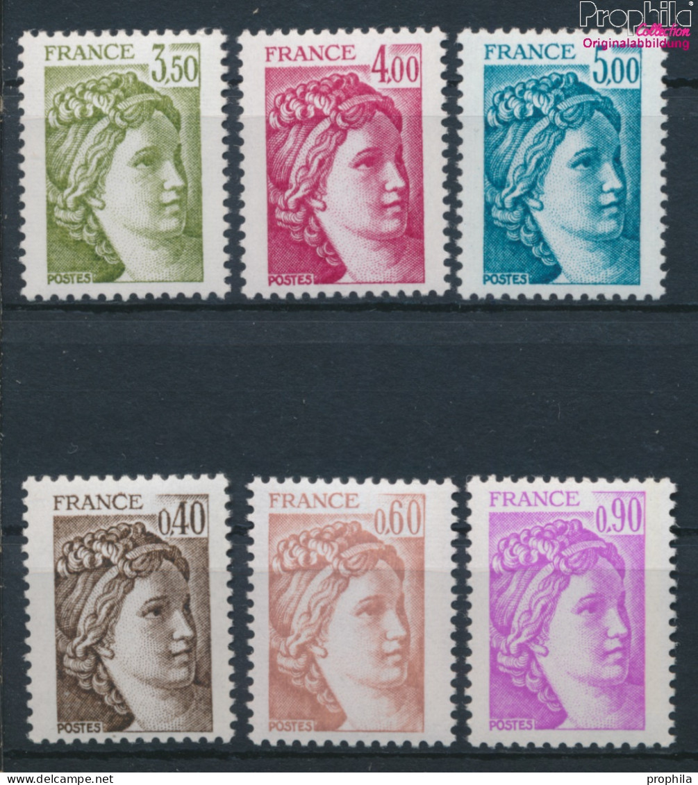 Frankreich 2235v-2240v (kompl.Ausg.) Matter Gummi Postfrisch 1981 Sabinerinnen (10391219 - Unused Stamps
