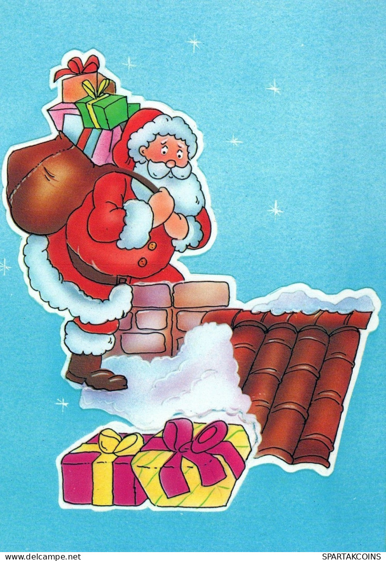 BABBO NATALE Natale Vintage Cartolina CPSM #PAJ715.A - Santa Claus