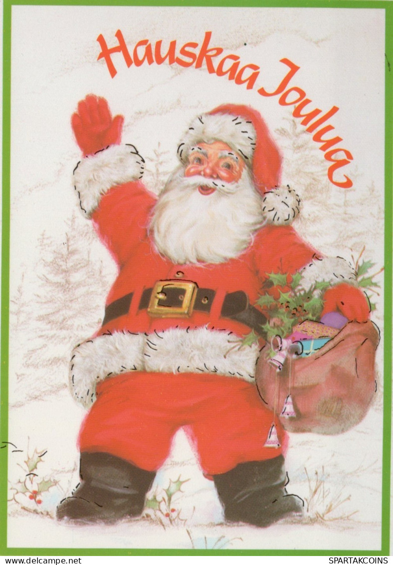 PÈRE NOËL NOËL Fêtes Voeux Vintage Carte Postale CPSM #PAJ617.A - Santa Claus