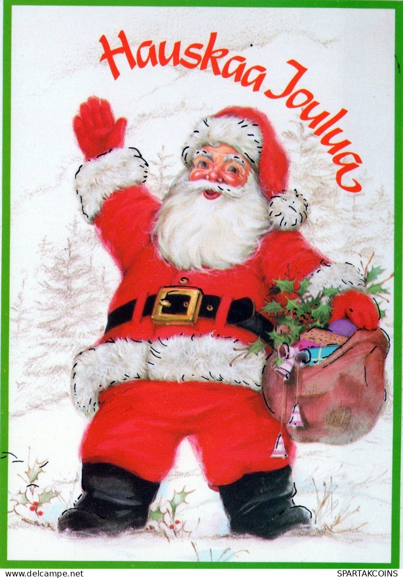 PÈRE NOËL NOËL Fêtes Voeux Vintage Carte Postale CPSM #PAJ617.A - Santa Claus