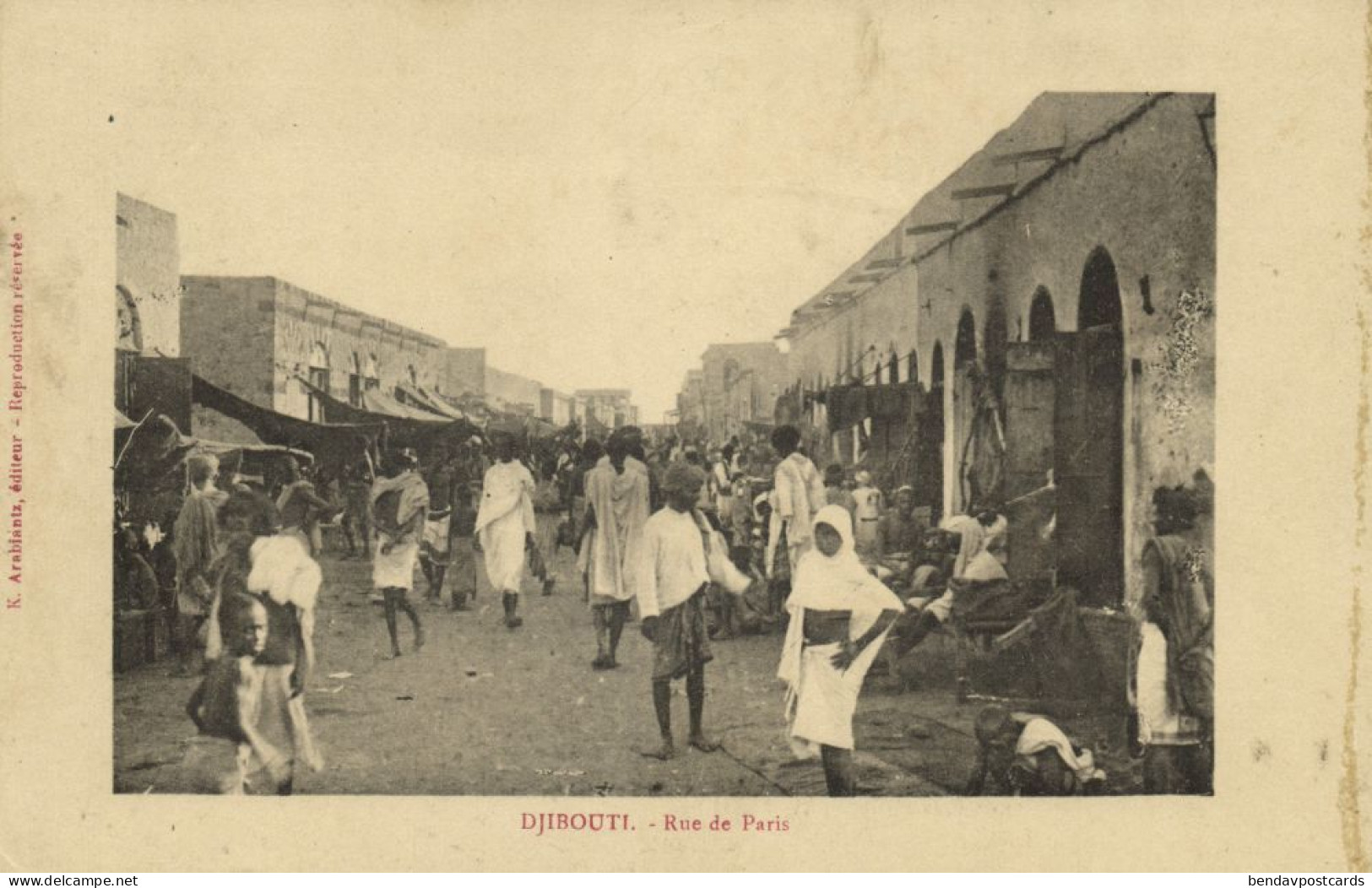 Djibouti, DJIBOUTI, Rue De Paris (1910s) Arabiantz Postcard - Dschibuti