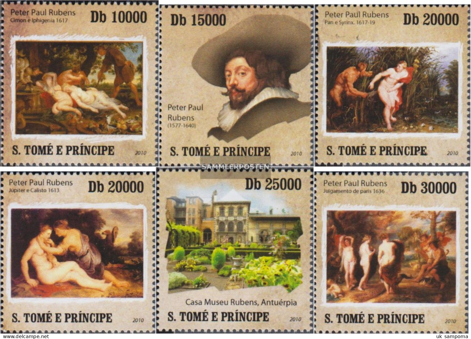 Sao TomE E PrincipE 4334-4339 (complete Issue) Unmounted Mint / Never Hinged 2010 Peter Paul Rubens - Sao Tome Et Principe