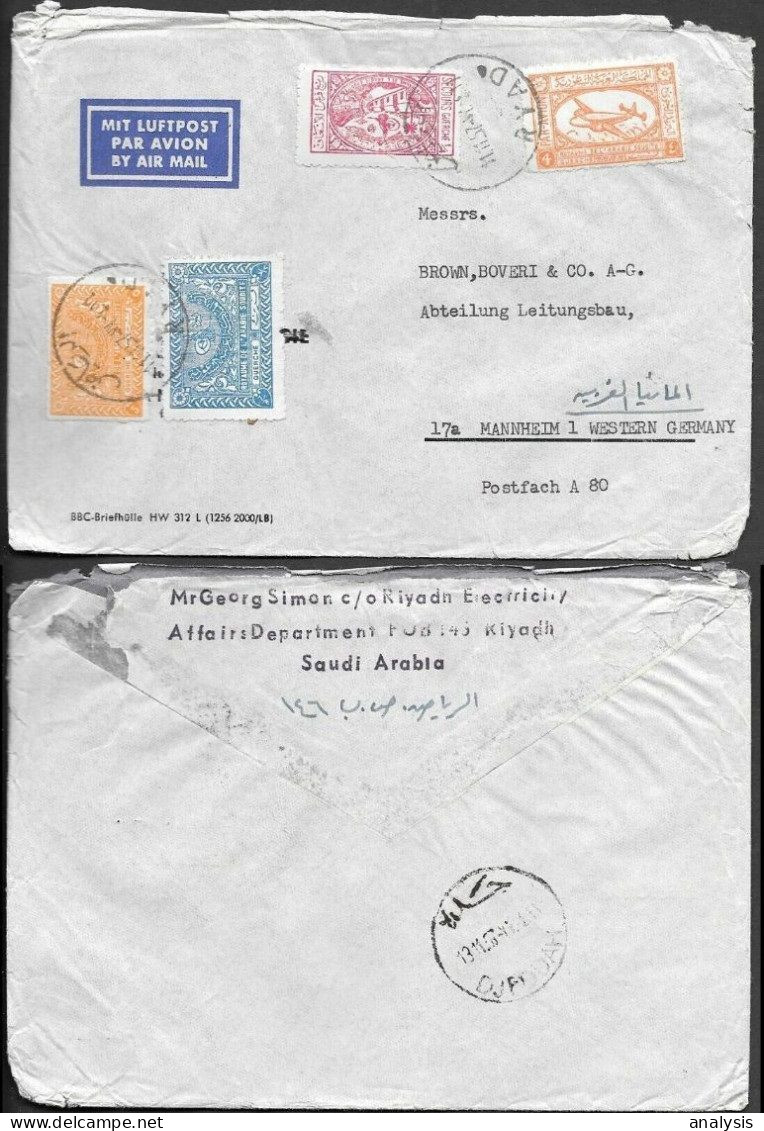 Saudi Arabia Ryad Cover To Germany 1957 ##06 - Arabie Saoudite