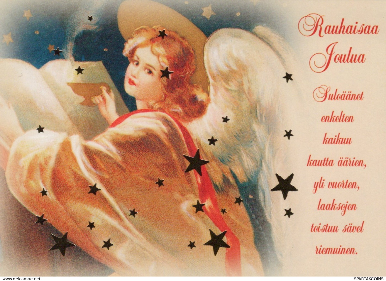 ANGELO Buon Anno Natale Vintage Cartolina CPSM #PAH076.A - Angels