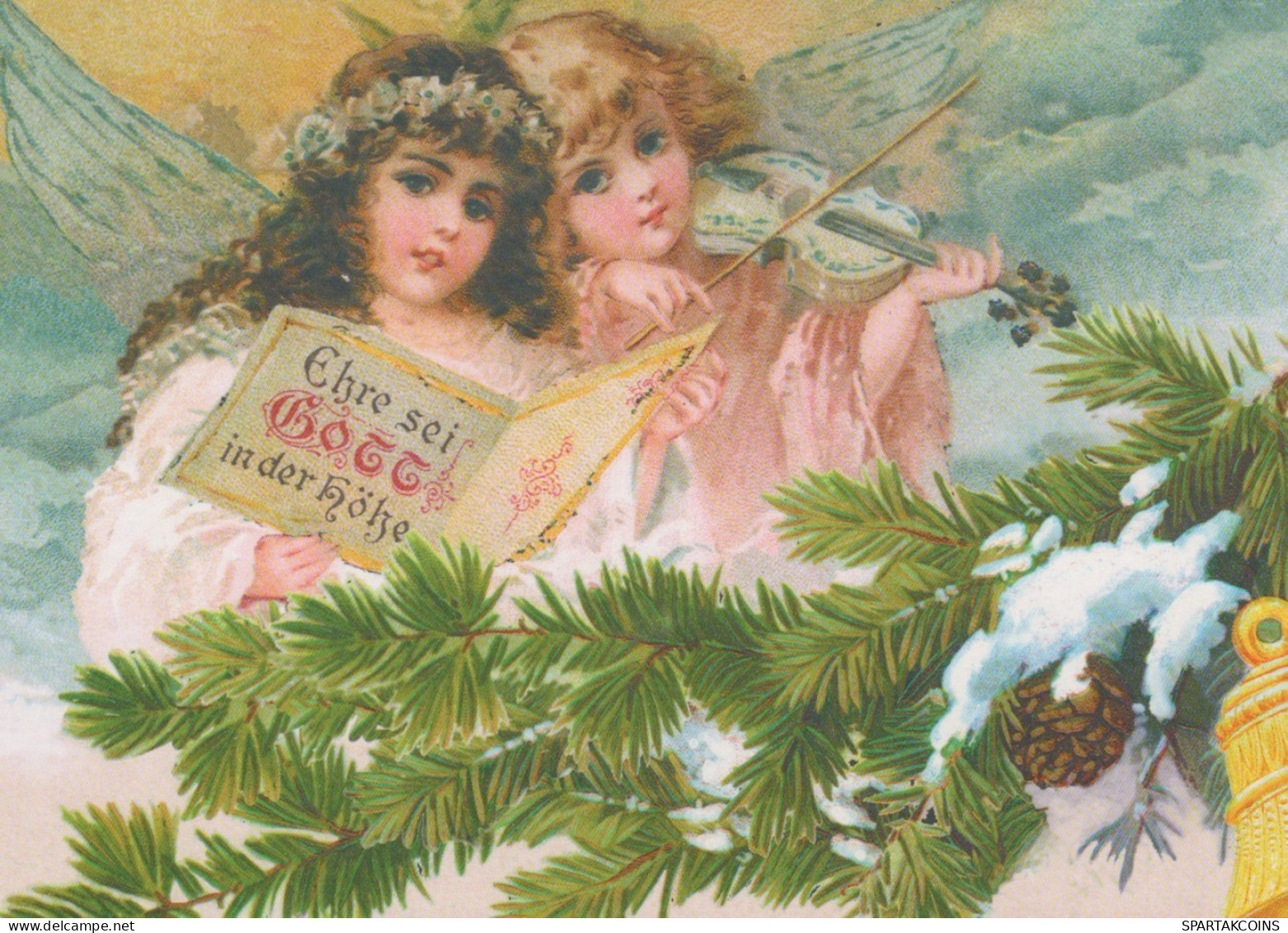 ANGEL CHRISTMAS Holidays Vintage Postcard CPSM #PAH039.A - Angels