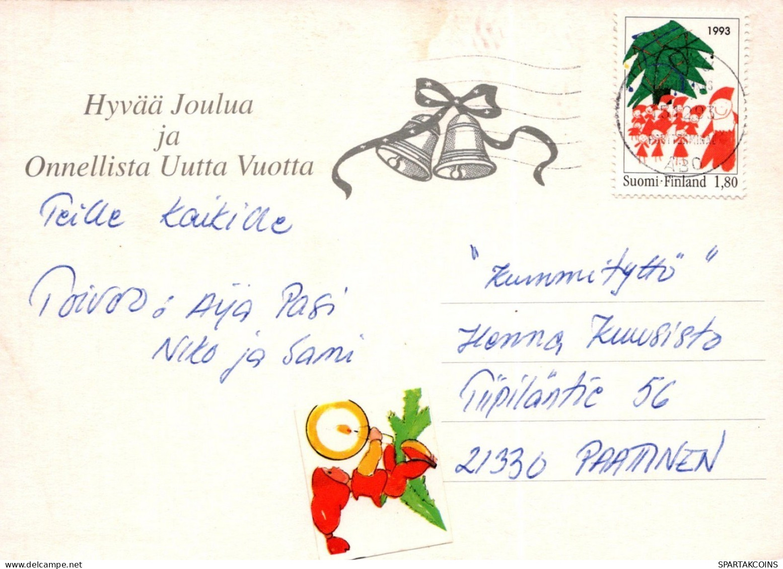 ÁNGEL NAVIDAD Vintage Tarjeta Postal CPSM #PAG964.A - Angels