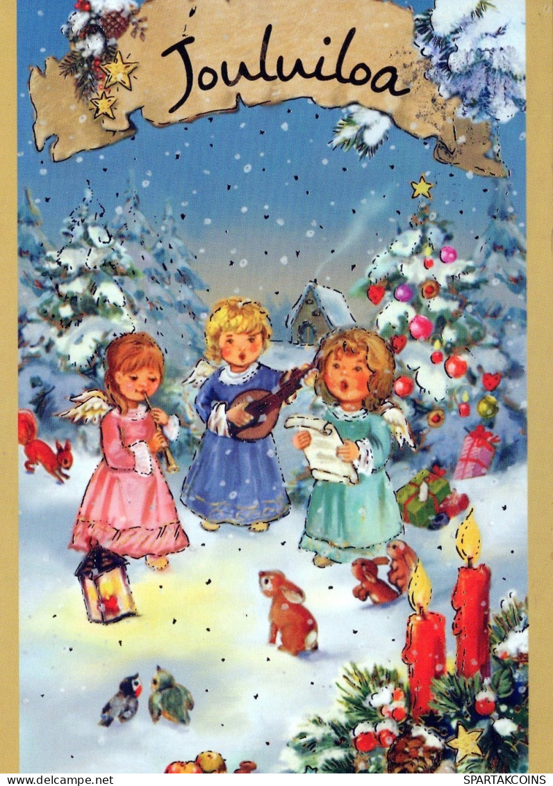 ANGEL CHRISTMAS Holidays Vintage Postcard CPSM #PAG918.A - Angels