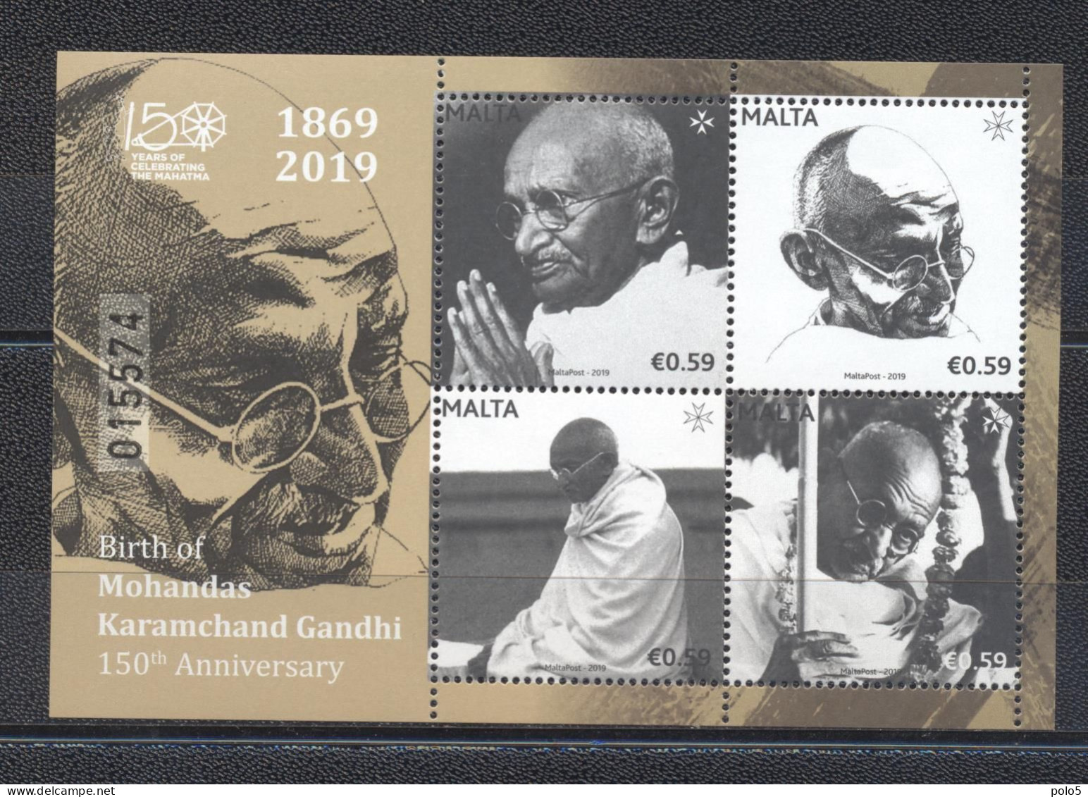 Malta 2019- The 150 Th Anniversary Of Birth Of Mahatma Ghandi M/Sheet - Malta