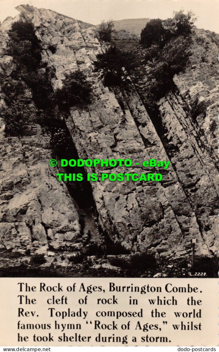 R466719 Burrington Combe. The Rock Of Ages. Valentine. RP. 1958 - World