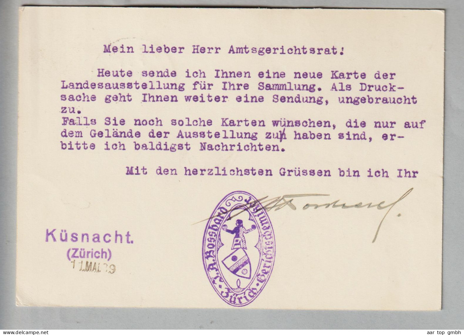 CH GS Bildpostkarte Landi 1939-04-11 Dörfli Bild Bierhus Nach Braunschweig - Interi Postali