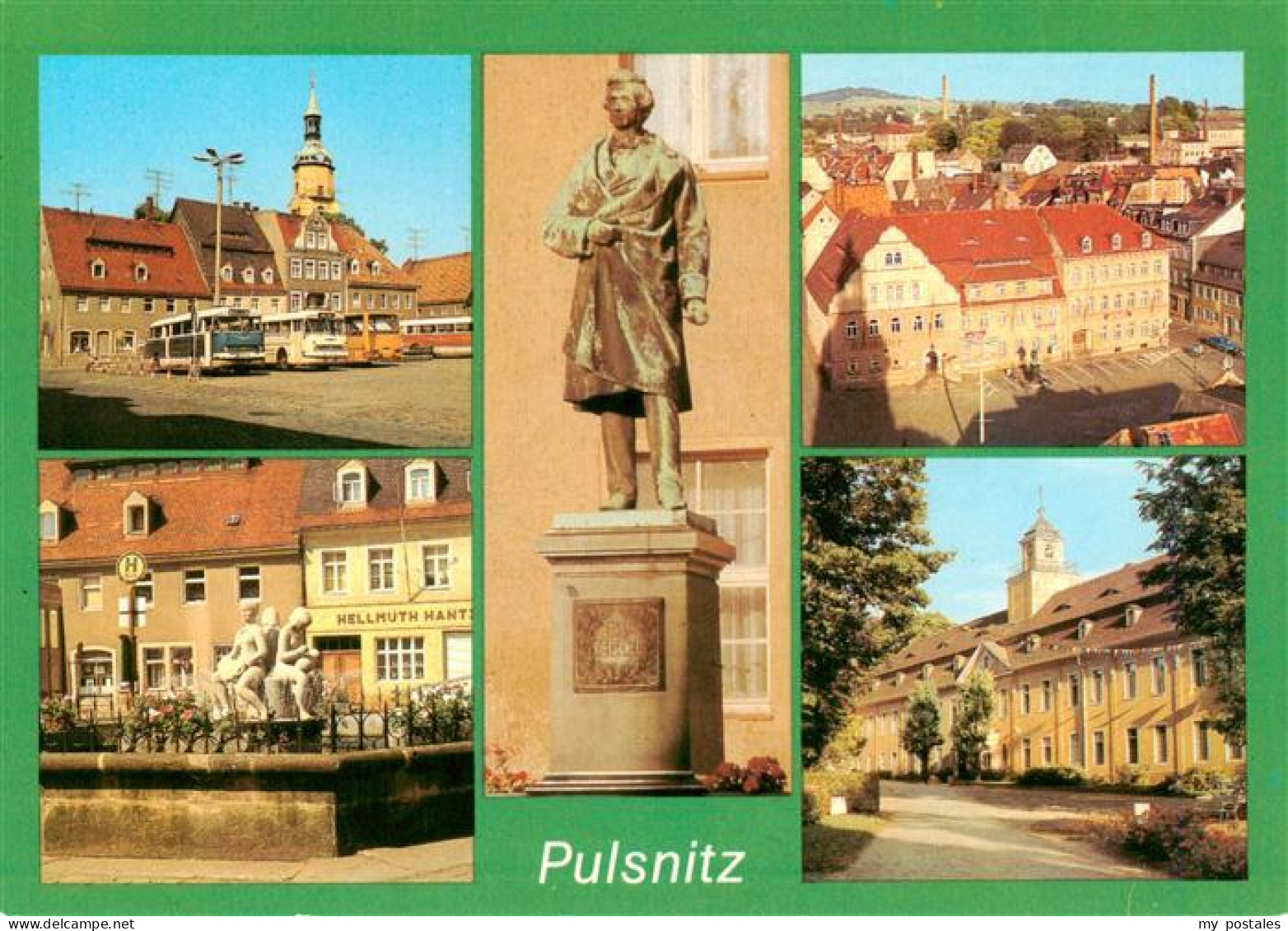 73905050 Pulsnitz Sachsen Platz Der Befreiung Marktbrunnen Denkmal Ernst Rietsch - Pulsnitz