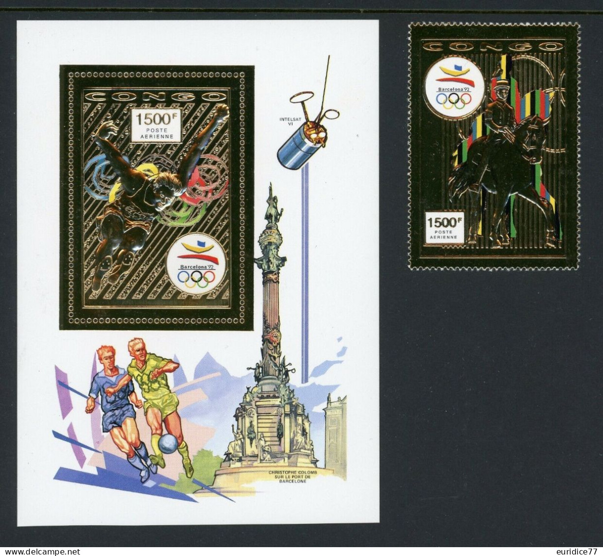 Congo Rep. Popular 1992 - Olympic Games Barcelona 92 Gold Mnh** - Sommer 1992: Barcelone