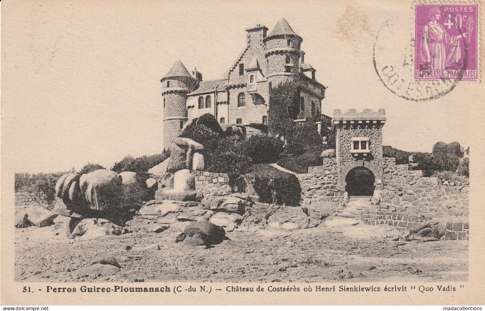 Perros Guirec (22 - Côtes D'Armor)  Ploumanach - Château De Costaérès - Perros-Guirec