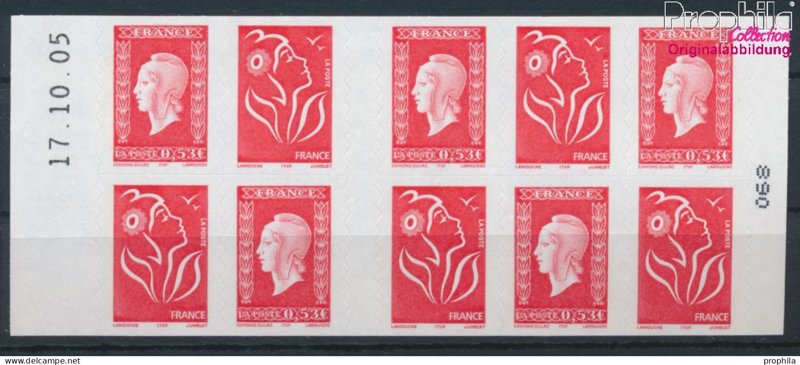 Frankreich 4001MH (kompl.Ausg.) Markenheftchen Mit Nr. 3895 Postfrisch 2005 Freimarke: Marianne (10391257 - Unused Stamps