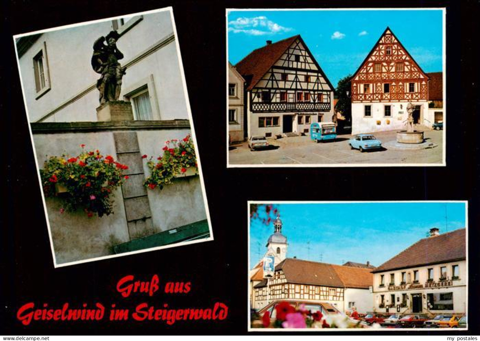 73905033 Geiselwind Denkmal Marktplatz Gasthaus - Other & Unclassified