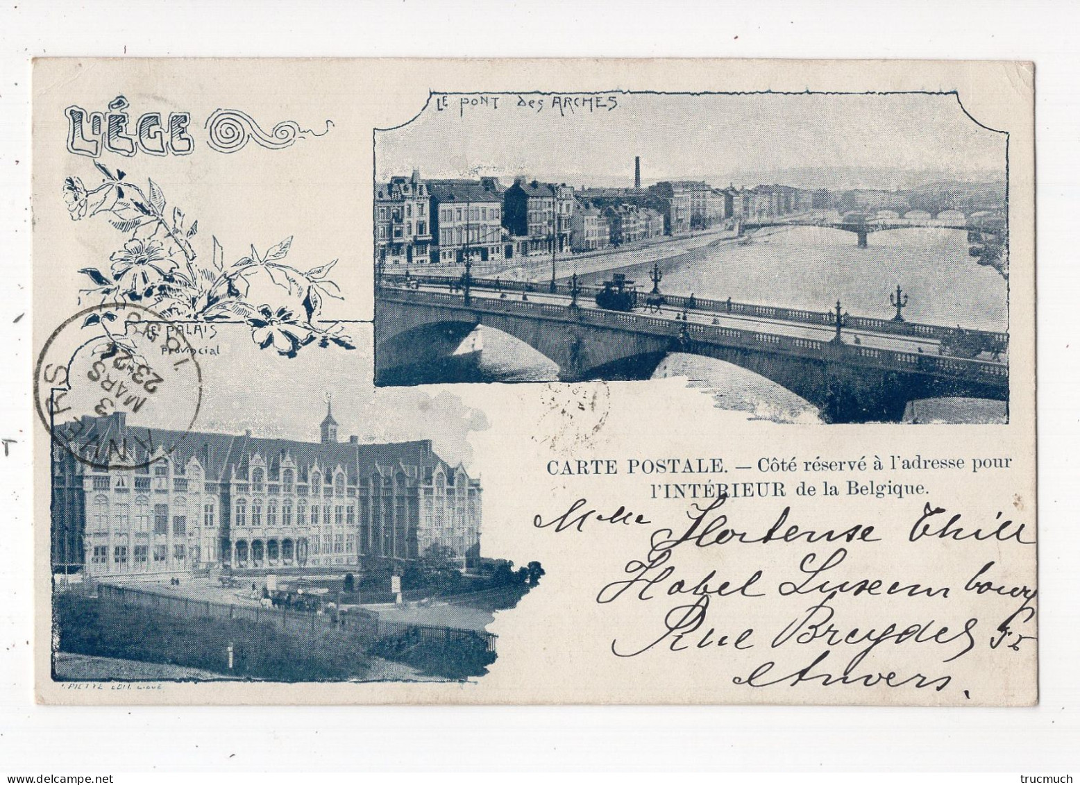 799 - LIEGE - Palais Provincial - Le Pont Des Arches *1898* - Lüttich