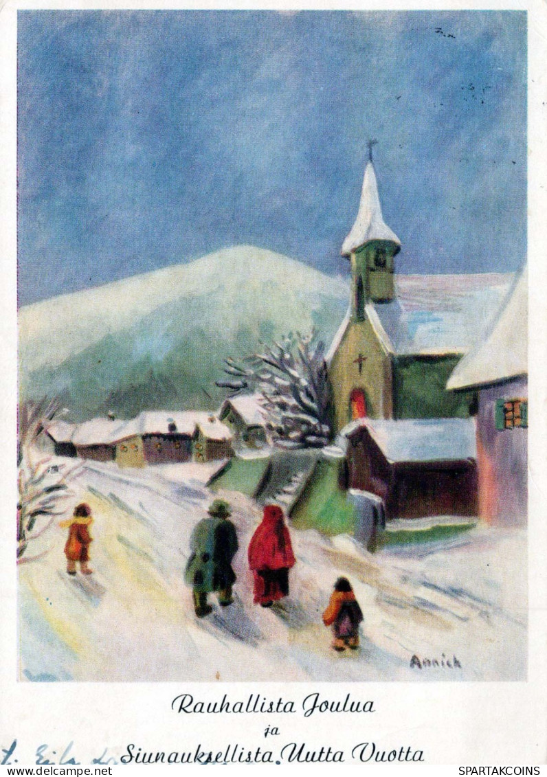 Neujahr Weihnachten PFERD Vintage Ansichtskarte Postkarte CPSM #PAS973.A - New Year