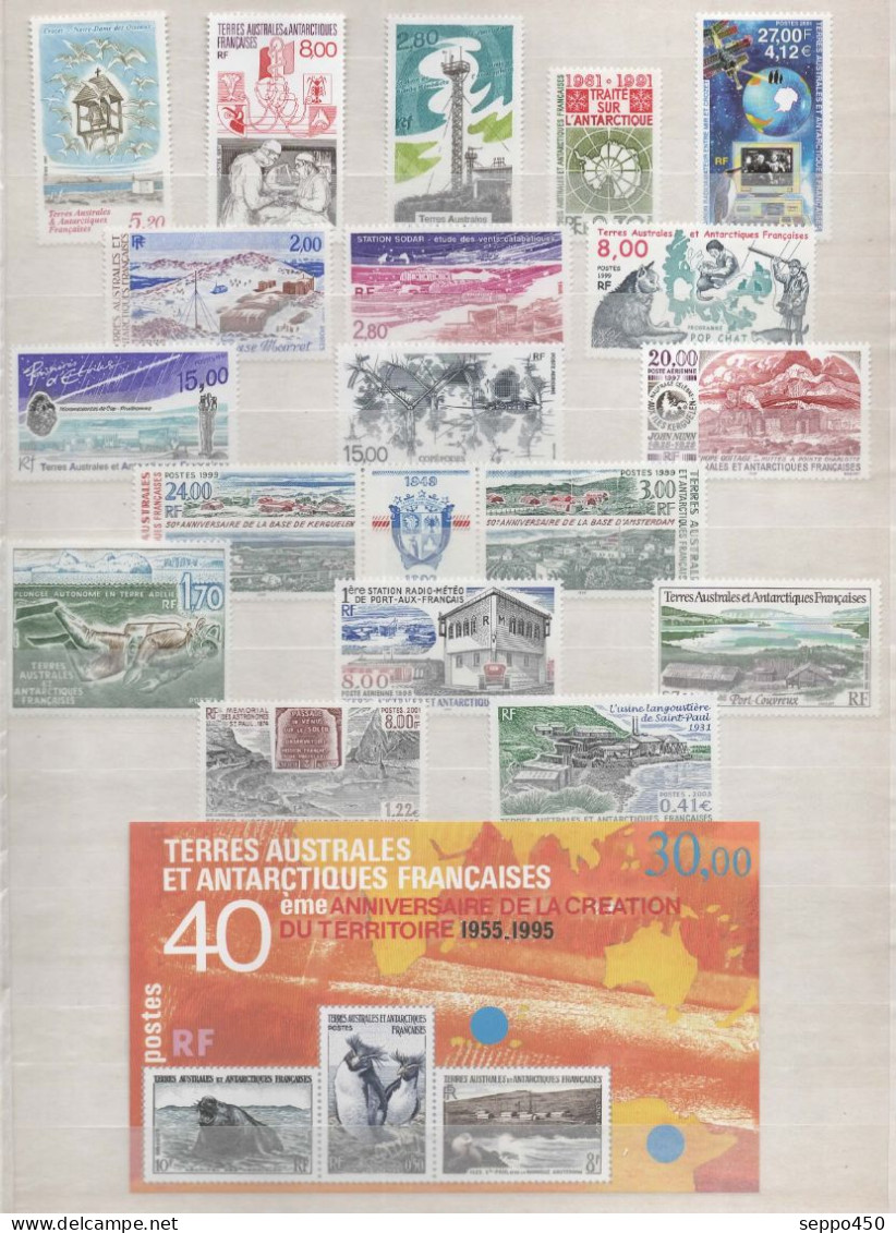 1996-2005 , LOT TP NEUFS **TERRES AUSTRALES ET ANTARTIQUES FRANCAISES + FEUILLETS+CARNET+LIVRE+CARNET STAMPS BRIEFMARKEN - Verzamelingen & Reeksen