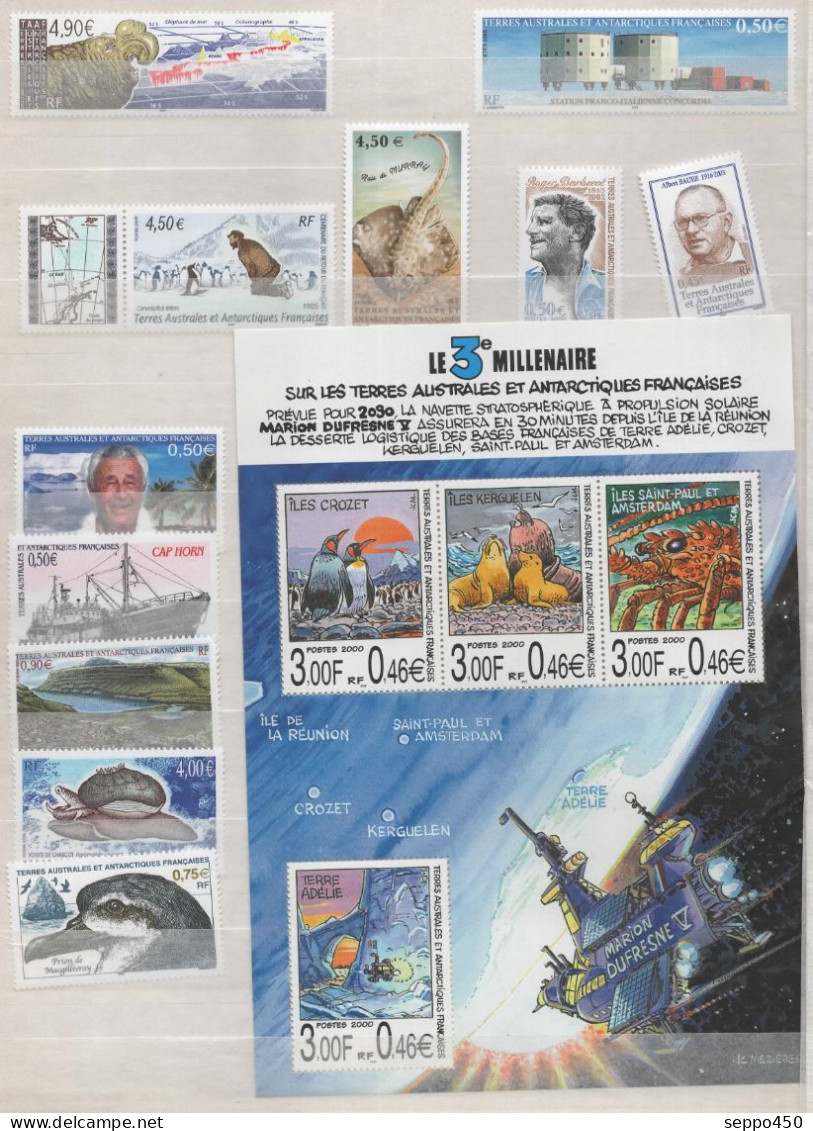 1996-2005 , LOT TP NEUFS **TERRES AUSTRALES ET ANTARTIQUES FRANCAISES + FEUILLETS+CARNET+LIVRE+CARNET STAMPS BRIEFMARKEN