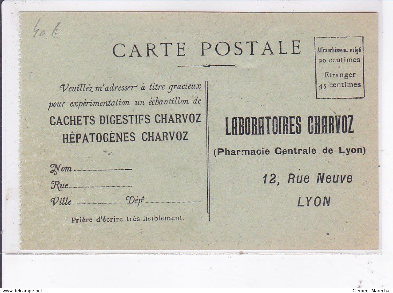 PUBLICITE : Les Spécialités Charvoz (laboratoires - Medecine - Santé) - Très Bon état - Advertising