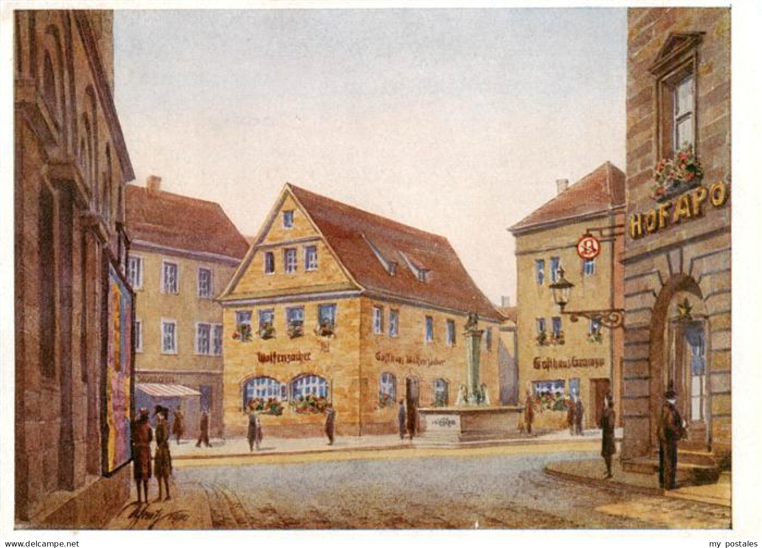 73905020 Bayreuth Sternplatz Aquarell - Bayreuth