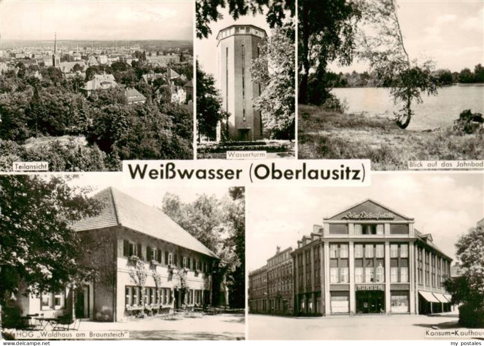 73905001 Weisswasser  Oberlausitz Teilansicht Wasserturm Jahnbad HOG Waldhaus Am - Weisswasser (Oberlausitz)