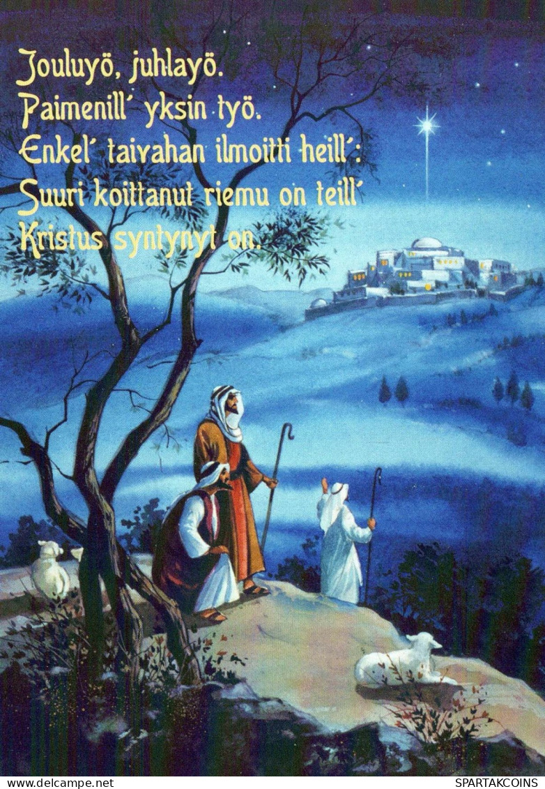 SANTOS Navidad Cristianismo Vintage Tarjeta Postal CPSM #PBB963.A - Saints