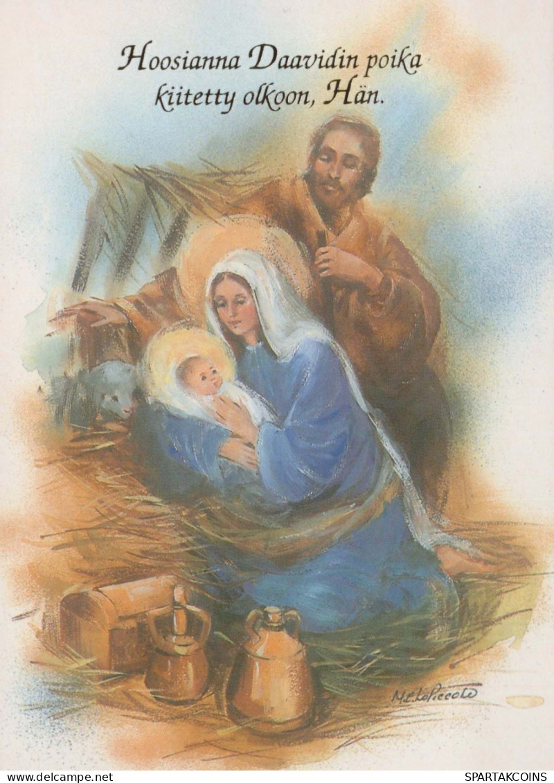 Virgen Mary Madonna Baby JESUS Christmas Religion Vintage Postcard CPSM #PBB932.A - Virgen Mary & Madonnas