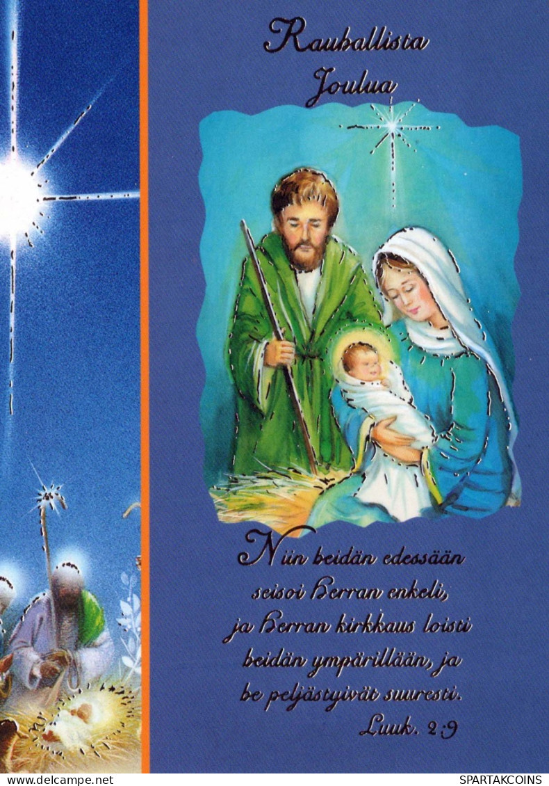 Vierge Marie Madone Bébé JÉSUS Noël Religion Vintage Carte Postale CPSM #PBB910.A - Jungfräuliche Marie Und Madona