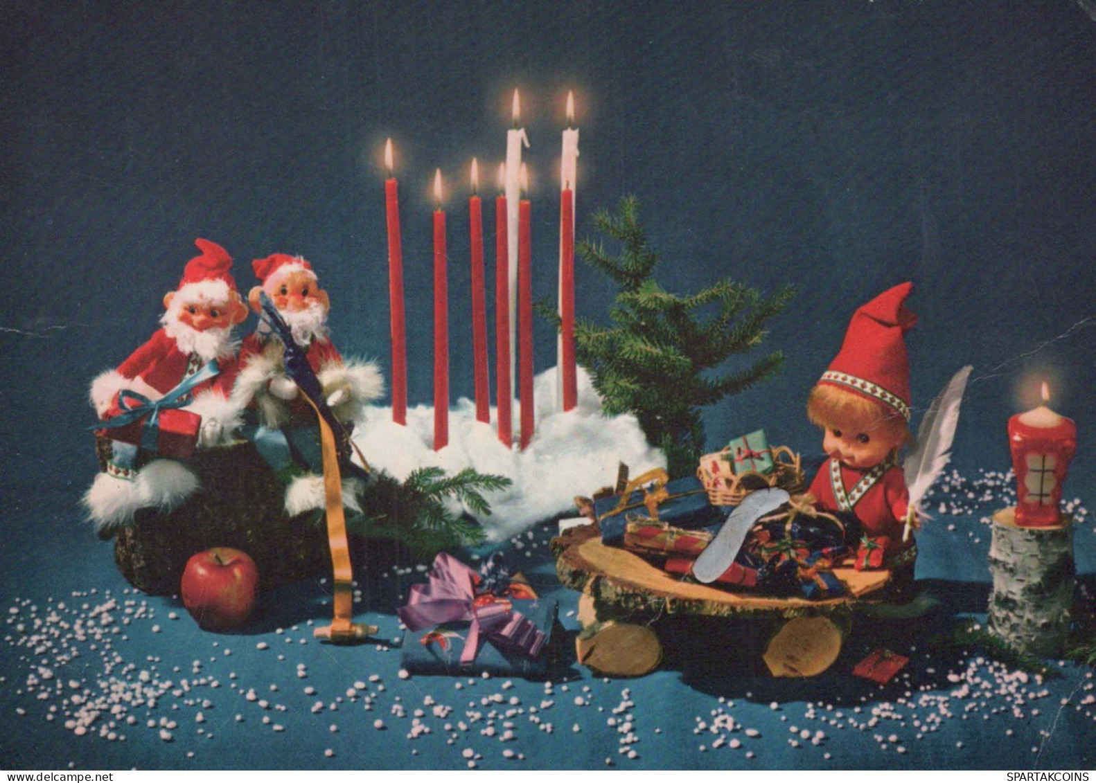 SANTA CLAUS Happy New Year Christmas Vintage Postcard CPSM #PBB007.A - Santa Claus