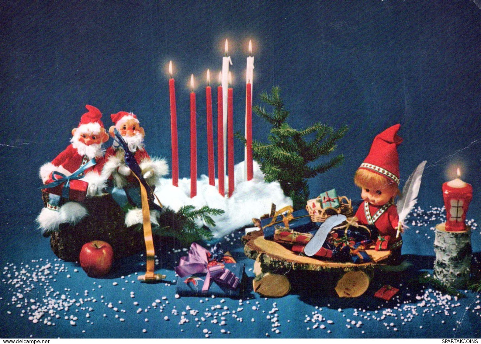 SANTA CLAUS Happy New Year Christmas Vintage Postcard CPSM #PBB007.A - Santa Claus
