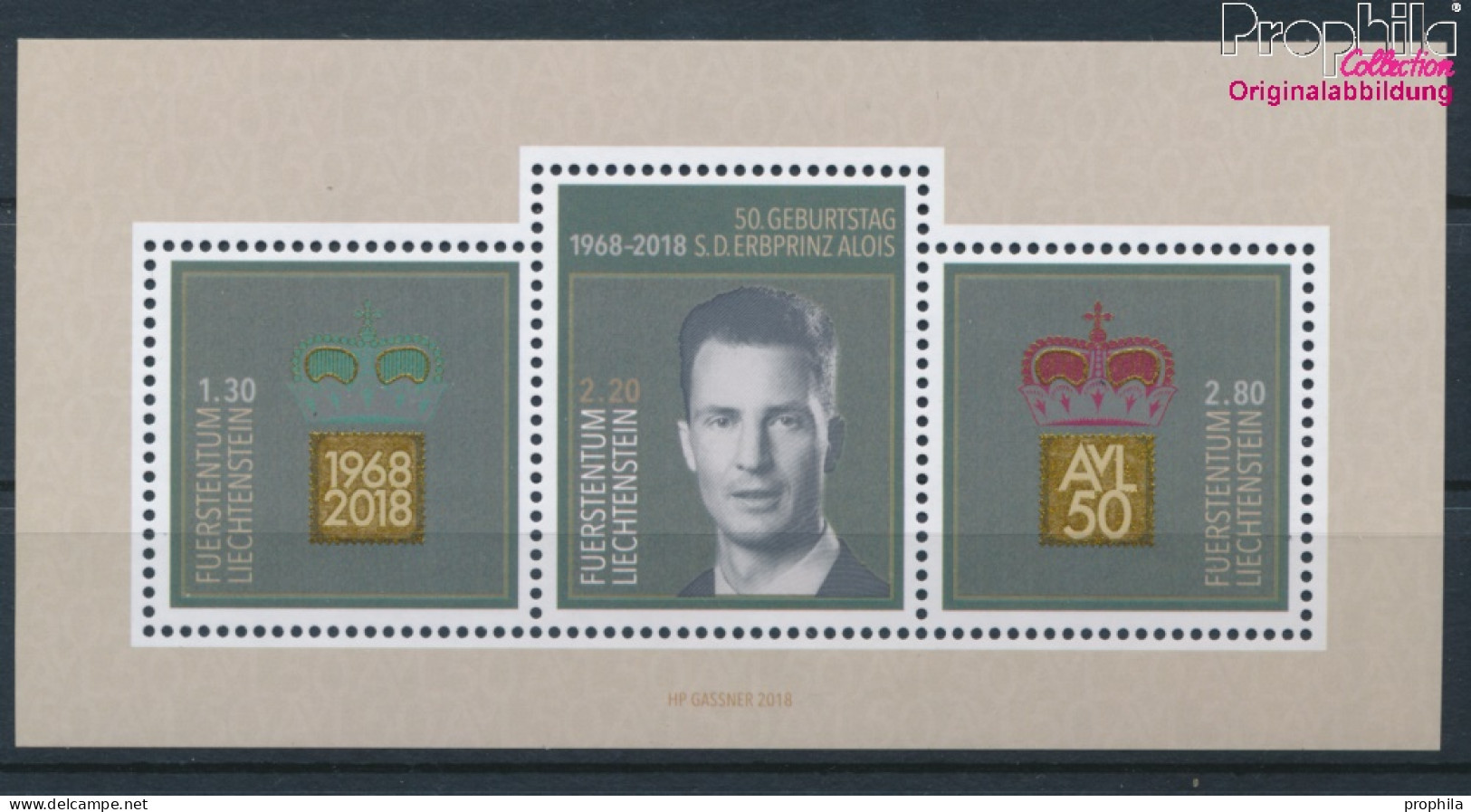 Liechtenstein Block31A (kompl.Ausg.) Postfrisch 2018 Erbprinz Alois (10391359 - Unused Stamps