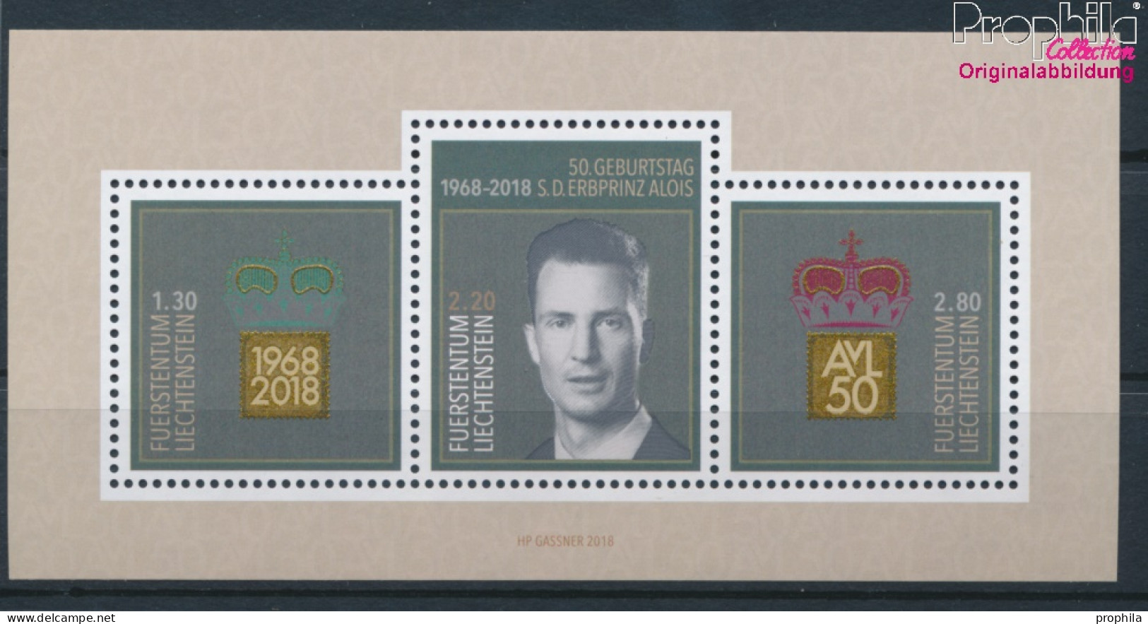 Liechtenstein Block31A (kompl.Ausg.) Postfrisch 2018 Erbprinz Alois (10391360 - Unused Stamps