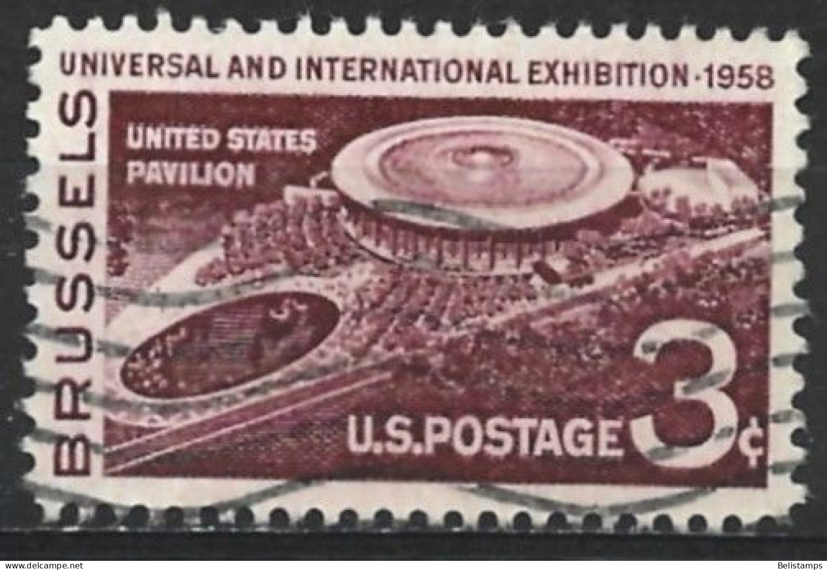 United States 1958. Scott #1104 (U) U.S. Pavilion At Brussels Exhibition (Complete Issue) - Used Stamps