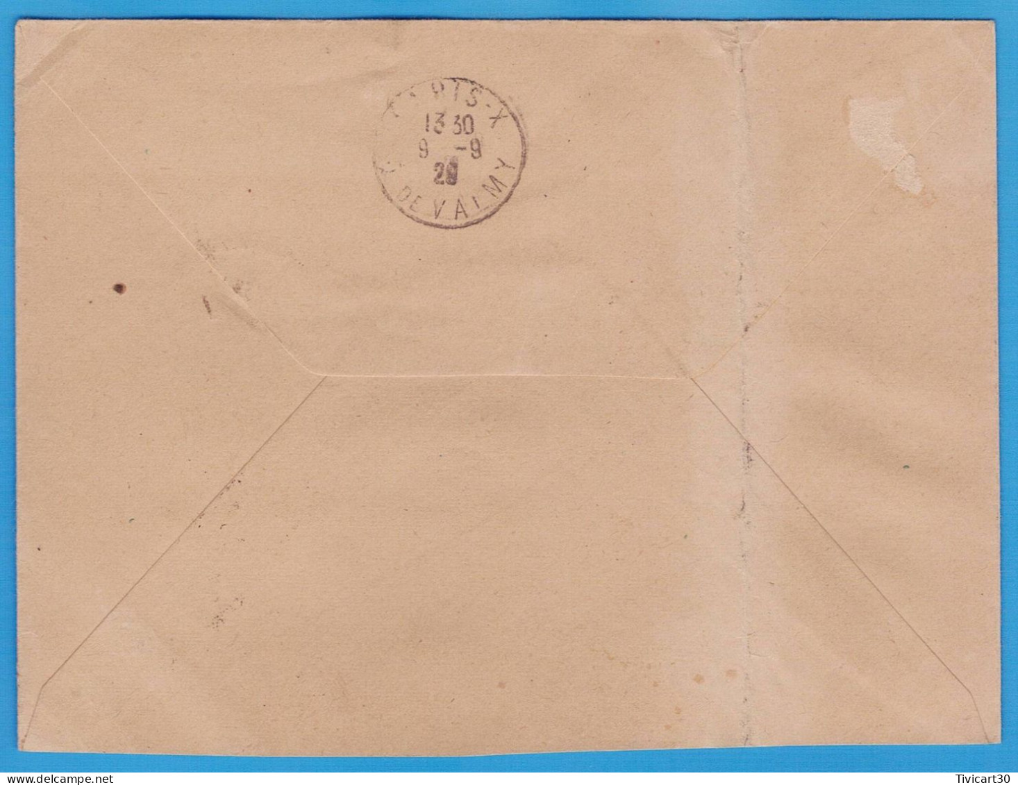 LETTRE RECOMMANDEE PAR AVION DE 1929 - CASABLANCA (MAROC) POUR PARIS - TIMBRES POSTES AERIENNES DU MAROC - Luchtpost