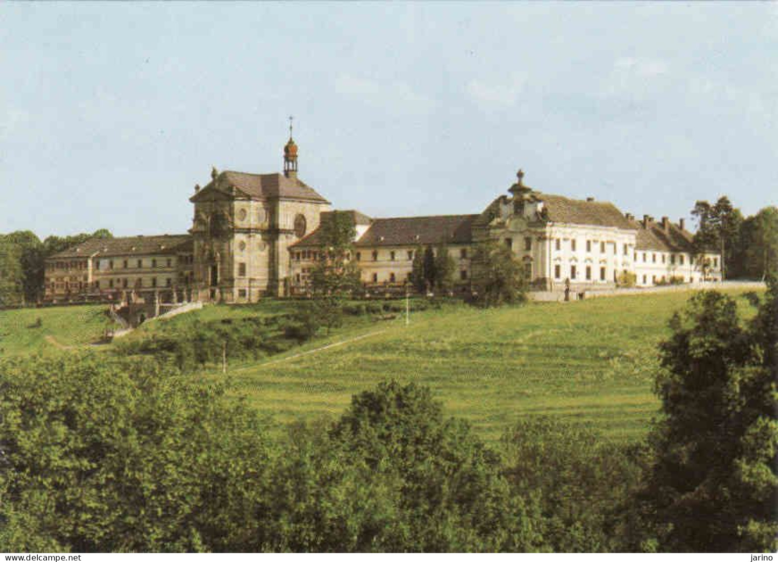 Czech Republic, Kuks, Zámek - Lock, Kostel - Eglise, Okres Trutnov, Used - Tchéquie