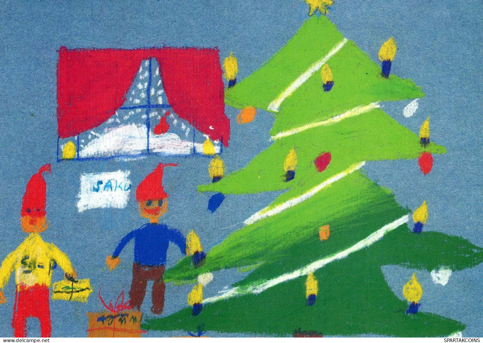 WEIHNACHTSMANN SANTA CLAUS Neujahr Weihnachten GNOME Vintage Ansichtskarte Postkarte CPSM #PAY573.A - Santa Claus