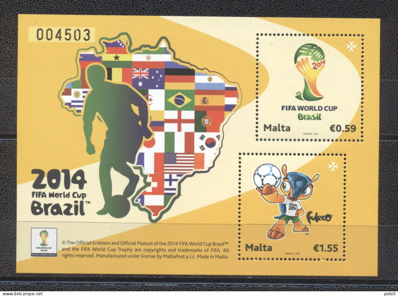 Malta 2014- FIFA World Cup Brazil M/Sheet - 2014 – Brazil