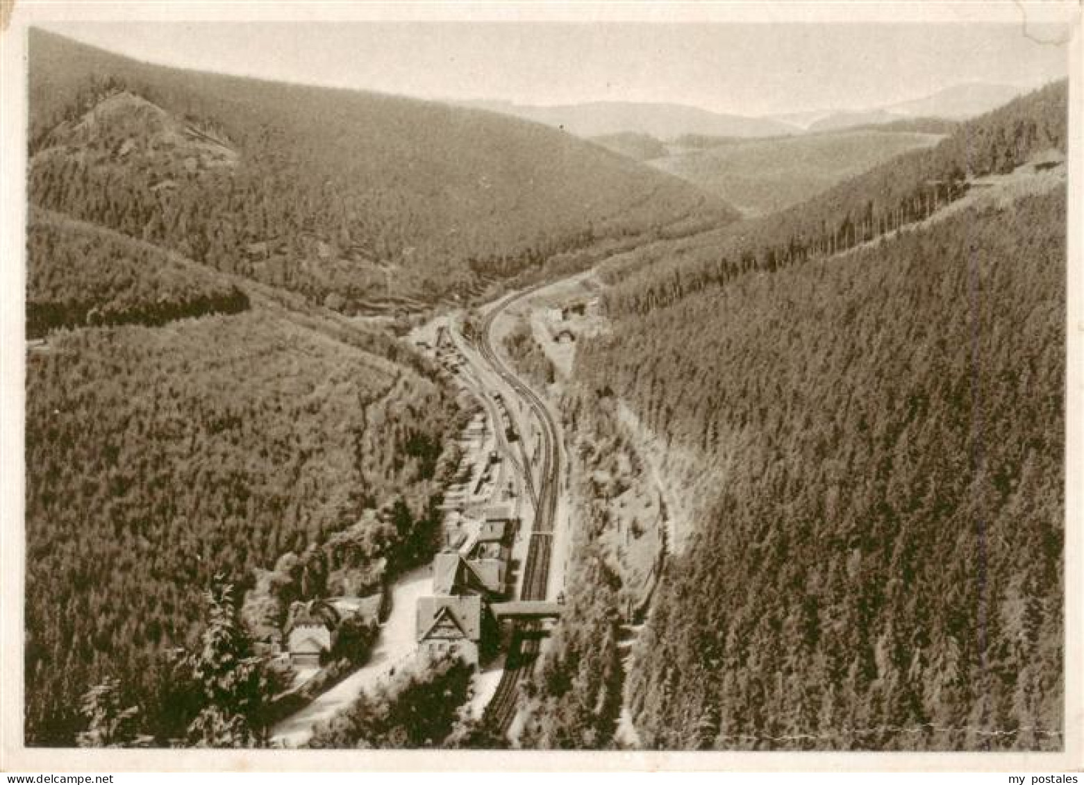 73904935 Oberhof  Thueringen Blick Vom Baerenstein Zum Bahnhof Oberhof - Oberhof