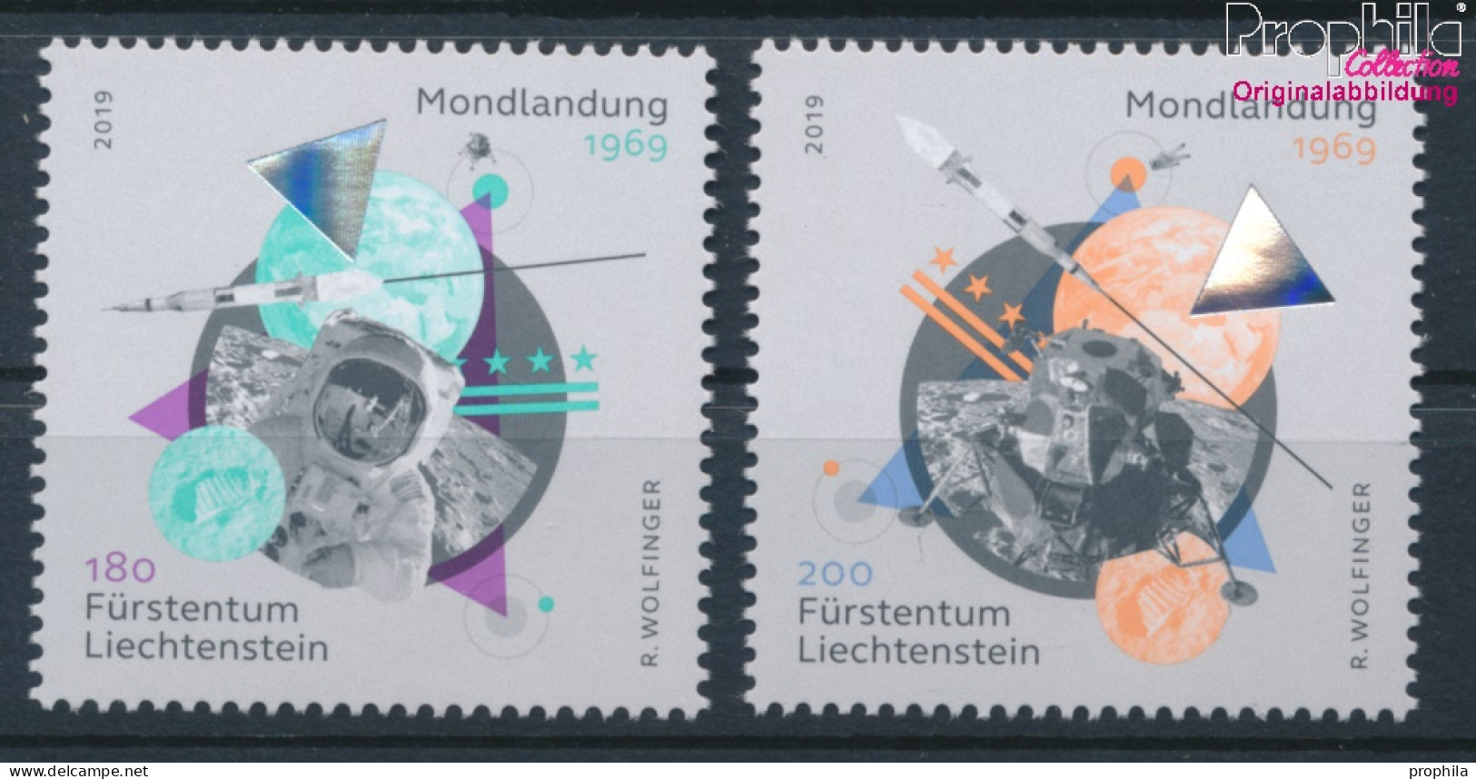 Liechtenstein 1940-1941 (kompl.Ausg.) Postfrisch 2019 Erste Bemannte Mondlandung (10391332 - Ungebraucht