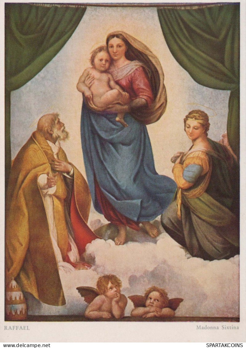 Virgen María Virgen Niño JESÚS Religión Vintage Tarjeta Postal CPSM #PBQ129.A - Vierge Marie & Madones