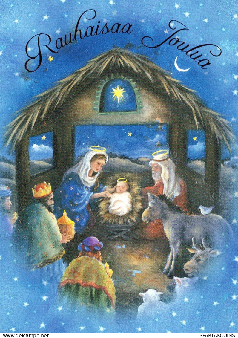 Jungfrau Maria Madonna Jesuskind Weihnachten Religion Vintage Ansichtskarte Postkarte CPSM #PBP886.A - Jungfräuliche Marie Und Madona