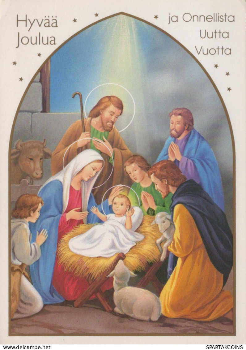 Vierge Marie Madone Bébé JÉSUS Noël Religion Vintage Carte Postale CPSM #PBP820.A - Maagd Maria En Madonnas