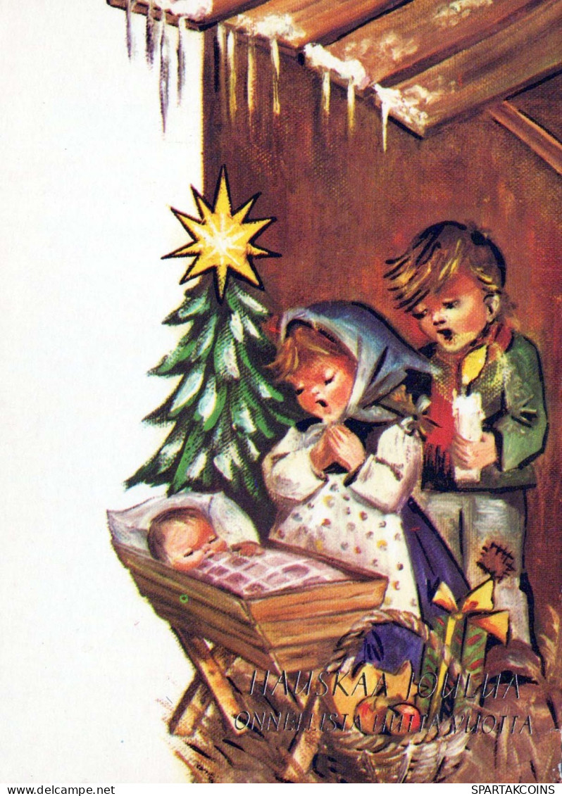 JESUS CHRISTUS Jesuskind Weihnachten Religion Vintage Ansichtskarte Postkarte CPSM #PBP741.A - Jezus