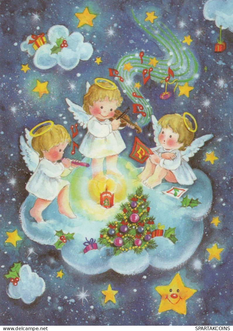 ANGE Noël Vintage Carte Postale CPSM #PBP420.A - Anges