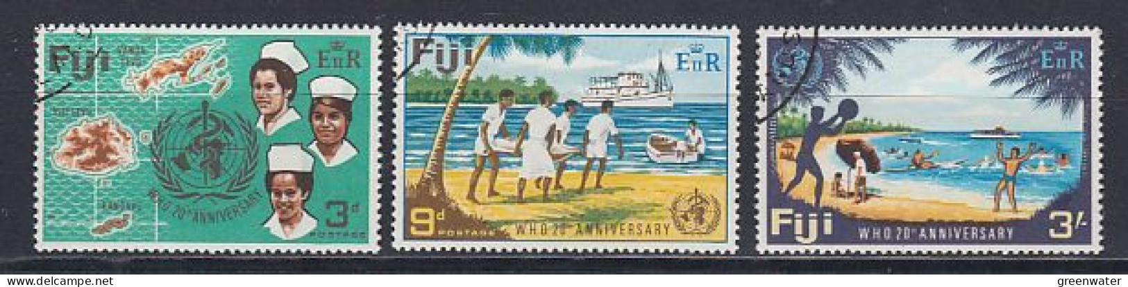 Fidji 1968 20th Ann. WHO 3v Used (59835A) - Fidji (1970-...)