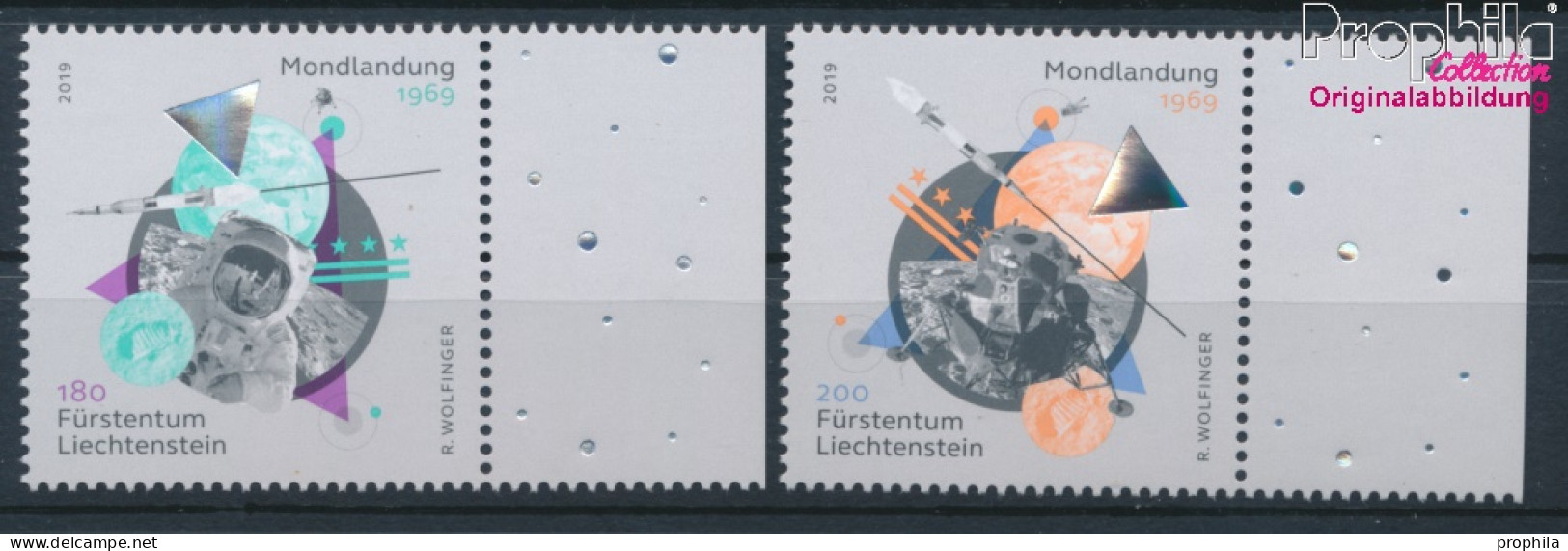Liechtenstein 1940-1941 (kompl.Ausg.) Postfrisch 2019 Erste Bemannte Mondlandung (10391339 - Neufs