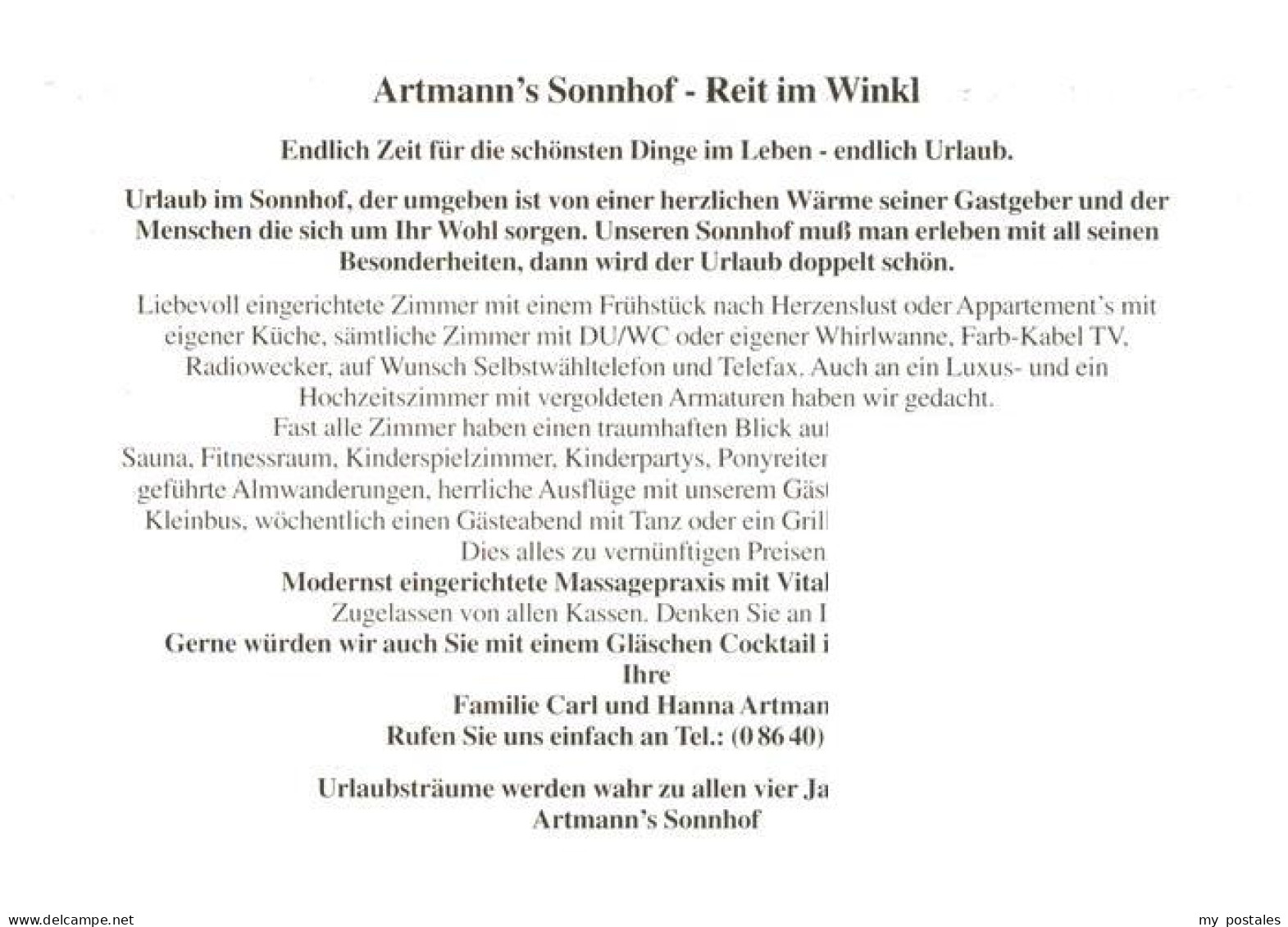 73904874 Reit Winkl Artmanns Sonnhof Hotel Pension Appartementhaus Ortsansicht M - Reit Im Winkl