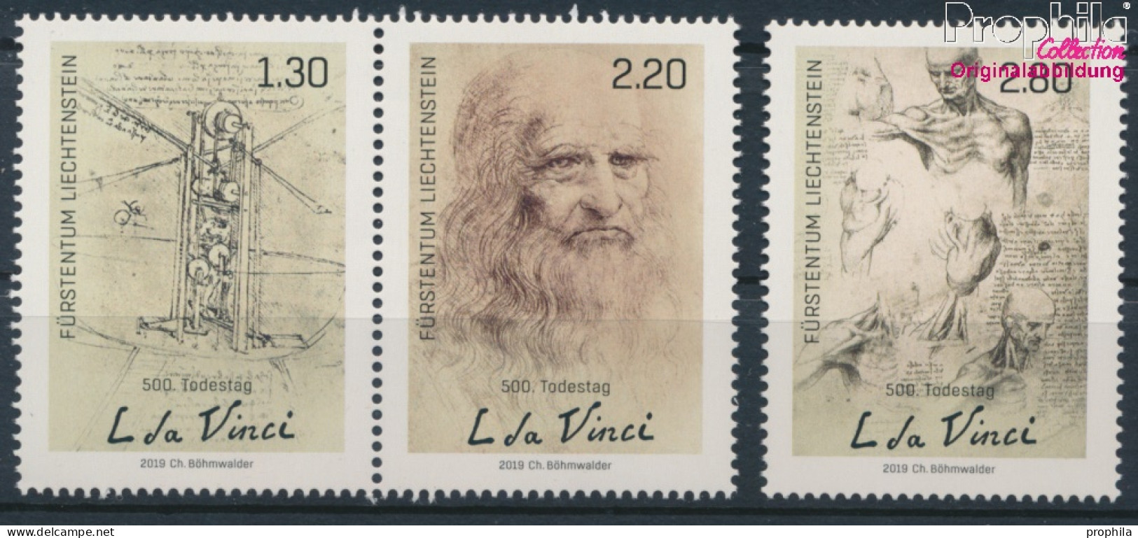 Liechtenstein 1942-1944 (kompl.Ausg.) Postfrisch 2019 Leonardo Da Vinci (10391328 - Unused Stamps