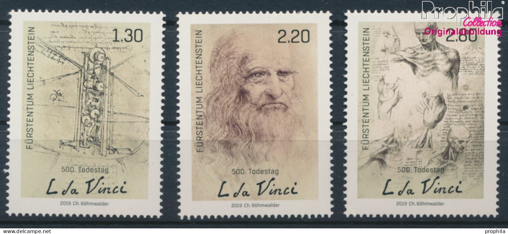 Liechtenstein 1942-1944 (kompl.Ausg.) Postfrisch 2019 Leonardo Da Vinci (10391329 - Unused Stamps